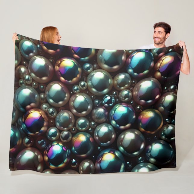 Svart pärlor fleecefilt (På plats)