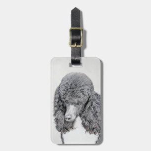 Svart parti-målning med Pudel som standard - Hund Bagagebricka