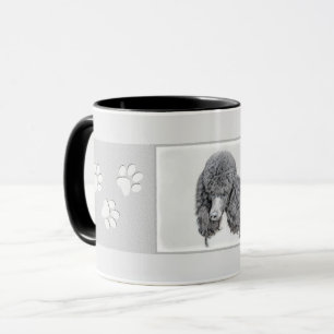Svart parti-målning med Pudel som standard - Hund Mugg