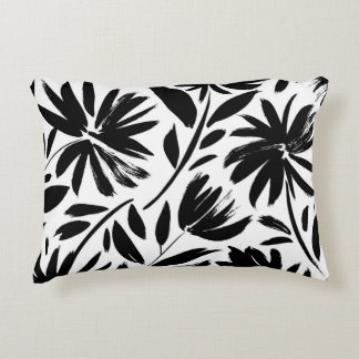 Svart påsk: vintage chrysanthemum mönster prydnadskudde
