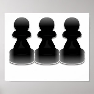 Svart pawns - skriv ut poster