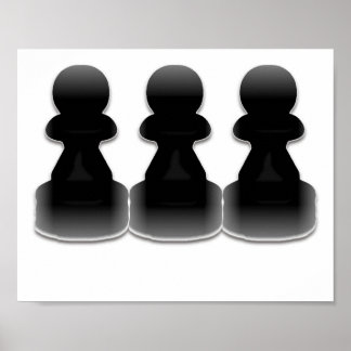 Svart pawns - skriv ut poster