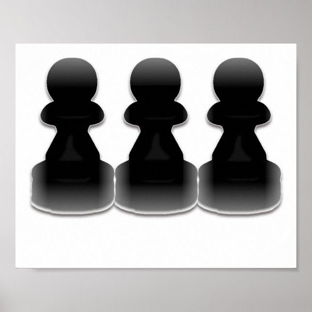 Svart pawns - skriv ut poster (Framsidan)