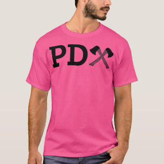 Svart PDAxe-Logotyp T Shirt