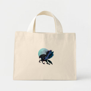 Svart Pegasus- och Blå Måne-bag Mini Tygkasse
