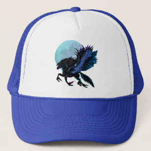 Svart Pegasus och blåttmånehatt Keps
