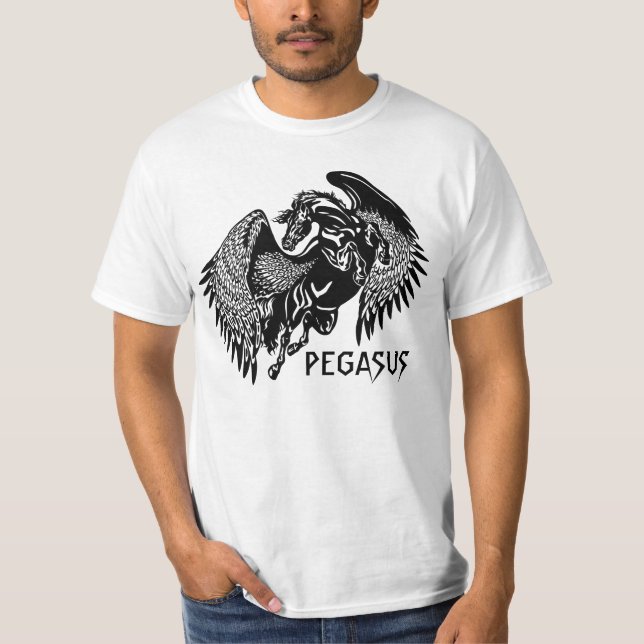 Svart pegasus t shirt (Framsida)