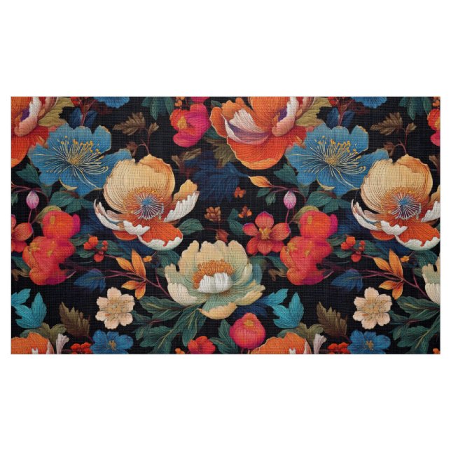 Svart pejling av japansk mönster tyg (Fat Quarter)