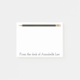 Svart penna ett post-it block