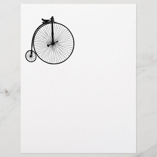 Svart penny-farthing vintagecykel (Framsida)