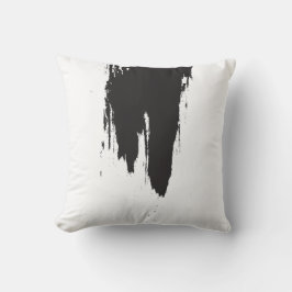 Svart Penseldrag Minimal Kudde