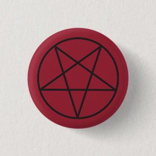 Svart Pentagram Knapp