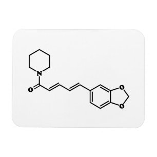 Svart pepparpiperin Molecular Chemical Formula Magnet