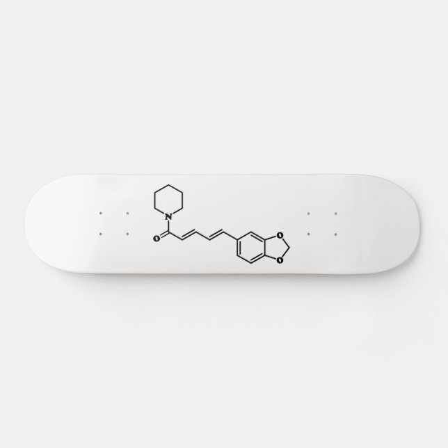 Svart pepparpiperin Molecular Chemical Formula Mini Skateboard Bräda 18,5 Cm (Horz)