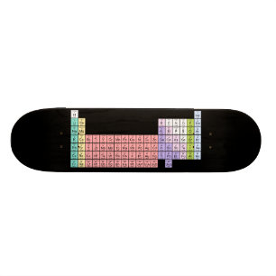 Svart periodisk bordskateboard old school skateboard bräda 18 cm