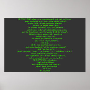 Svart Perl-dikt (den Larry väggen) Poster