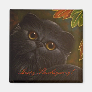 SVART PERSERKATT - THANKSGIVINGmagnet Magnet
