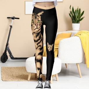 Svart persiko-Rand för specialanpassad kute av säl Leggings