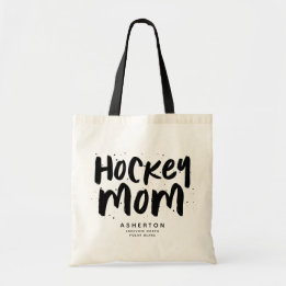 Svart personlig av Hockey mamma trendig till påse Tygkasse