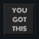 Svart Personlig DU HAR DENNA MOTIVERING Magnet<br><div class="desc">Svart Personlig DU HAR DENNA MOTIVERING</div>