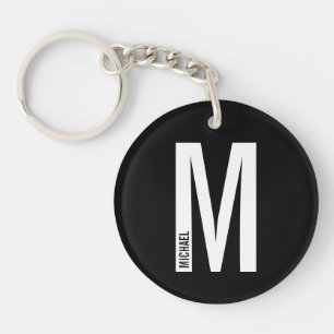 Svart Personlig Fet Monogram och Namn