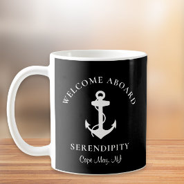 Svart Personlig för båtankor Kaffemugg