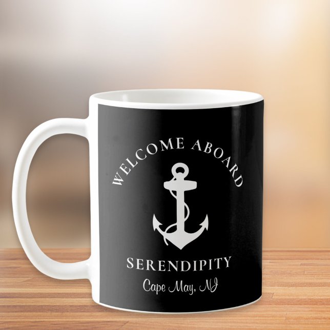 Svart Personlig för båtankor Kaffemugg (Skapare uppladdad)