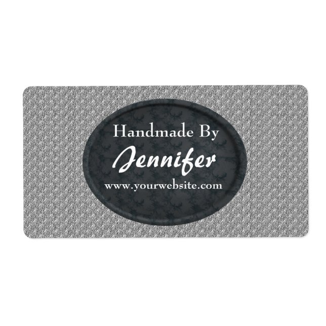 Svart Personlig för design av Blommigt som hantera Fraktsedel (Framsidan)