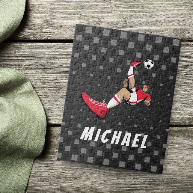 Svart Personlig för jock Illustration i fotboll Pussel (Skapare uppladdad)