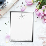 Svart Personlig | Från anteckningskortet Tack Kort<br><div class="desc">Modern, elegant Namn | Från anteckningskort. Den har en enkel dubbla svart ram. Du kan anpassa dig med ditt namn, e-post adress, mobilt nummer och inledande kortskrift för monogram. Om du inte behöver anpassa dig kan du ta bort den. Det här feminina, söt-kortet är en perfekt-presentidé för företag, professionell eller...</div>