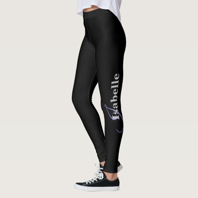 Svart Personlig Leggings (Vänster)