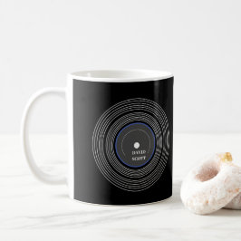 Svart personlig Lp vinyl Kaffemugg