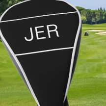 Svart | Personlig Monogram Initialer Modern