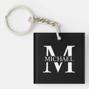 Svart Personlig Monogram och Namn