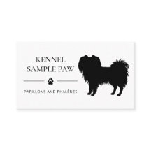 Svart Phalène Hund Siluett Hund Kennel Eller Uppfö