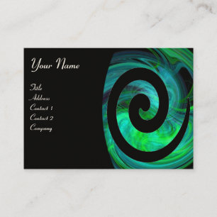 Svart PHOTON SWIRL-grönt Visitkort