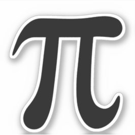 Svart pi-symboldekaler klistermärken