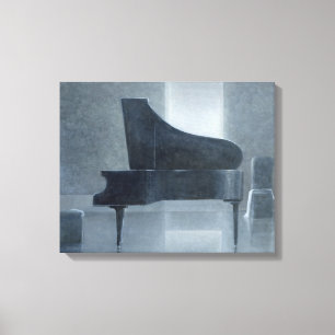 Svart piano 2004 canvastryck