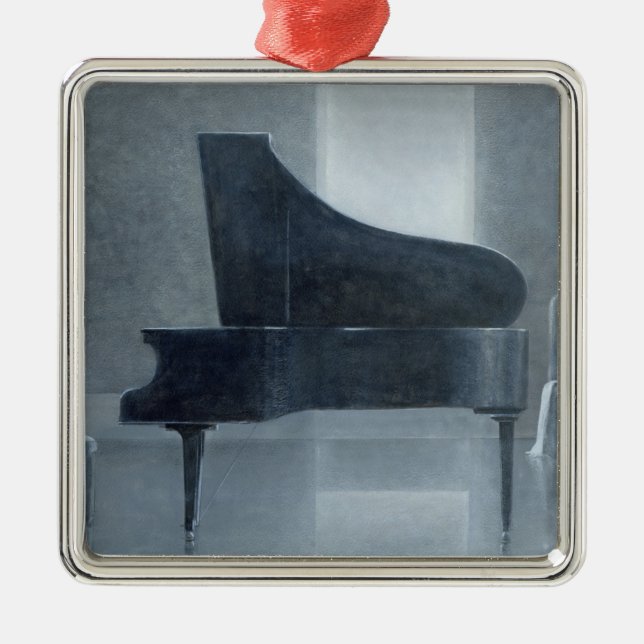 Svart piano 2004 julgransprydnad metall (Framsidan)