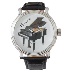 Svart pianoklocka armbandsur