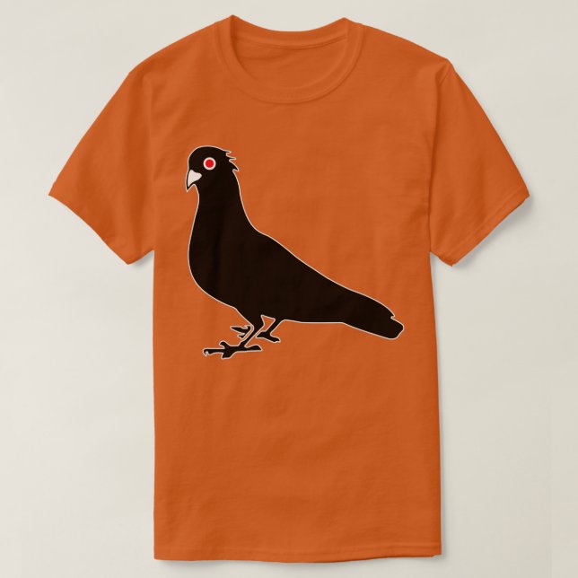 Svart Pigeon-tal T Shirt (Design framsida)