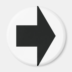 svart pil, höger magnet