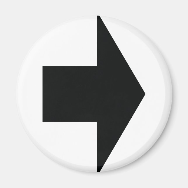 svart pil, höger magnet (Framsidan)