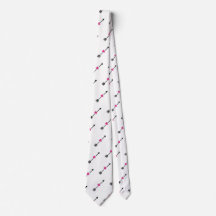 Svart pil med Fuchsia Heart Neck Tie