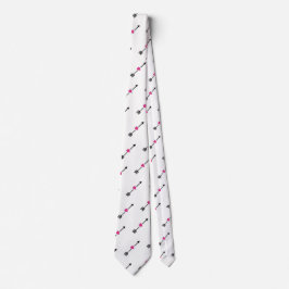 Svart pil med Fuchsia Heart Neck Tie Slips