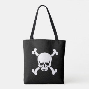 Svart, Pirat, Skull och Crossbone, Flagga Tygkasse