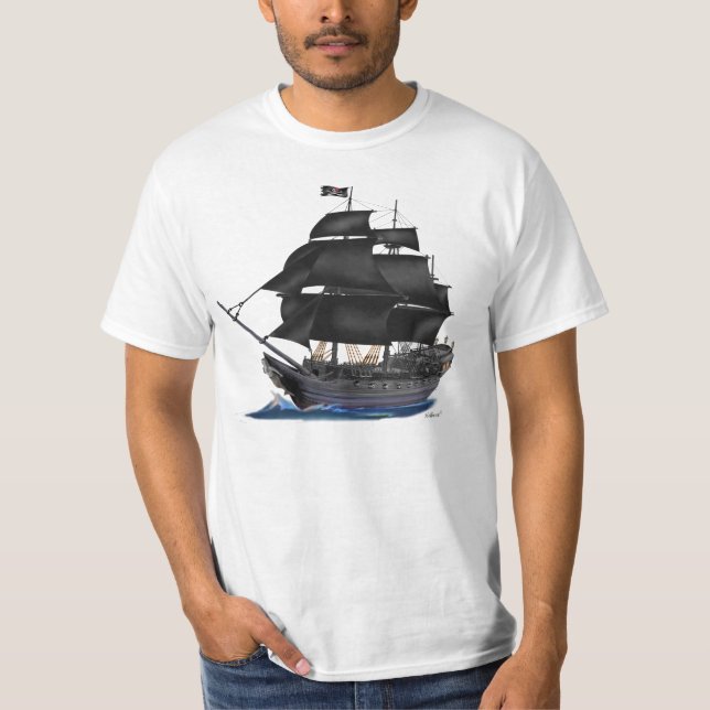 SVART PIRATFRAKT T-SHIRT (Framsida)