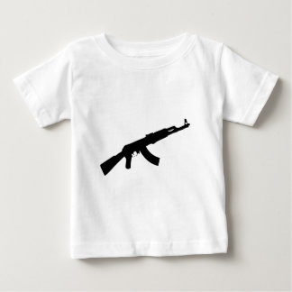 Svart pistol ak 47 ikon tee