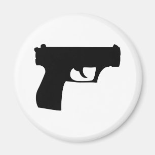 svart pistol - vapen magnet