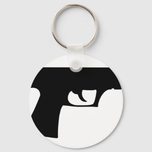svart pistol - vapen nyckelring